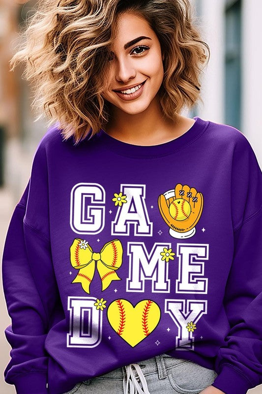 Softball Game Day Graphic Sweatshirt