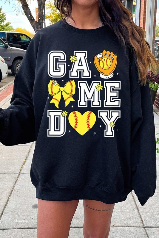 Softball Game Day Graphic Sweatshirt