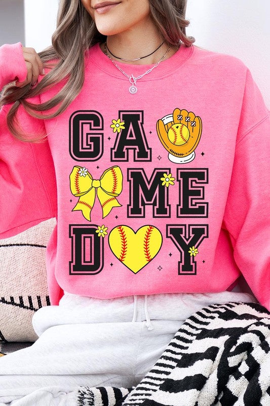 Softball Game Day Graphic Sweatshirt