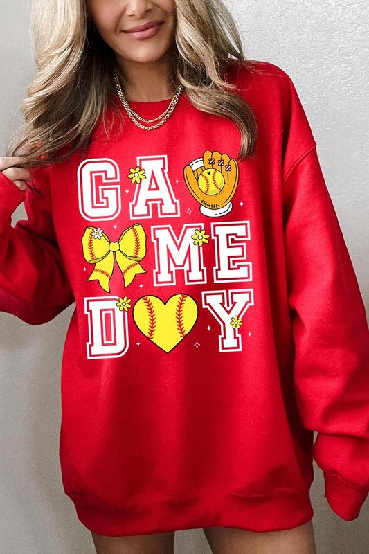 Softball Game Day Graphic Sweatshirt