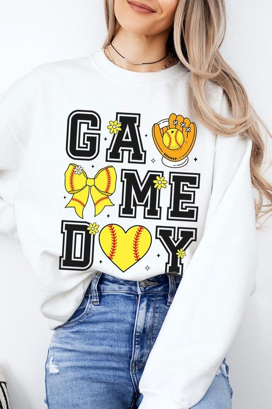 Softball Game Day Graphic Sweatshirt