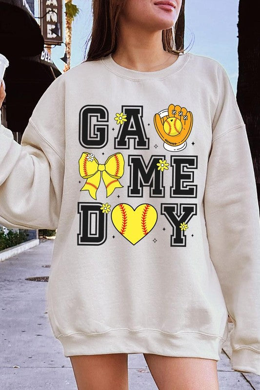 Softball Game Day Graphic Sweatshirt