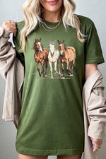 Three Horses Western Graphic Tee