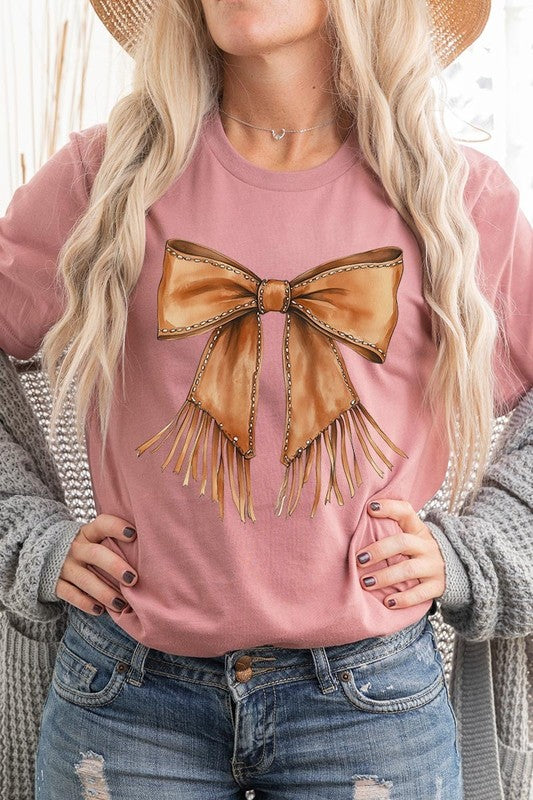 Western Cowgirl Bow Graphic Tee