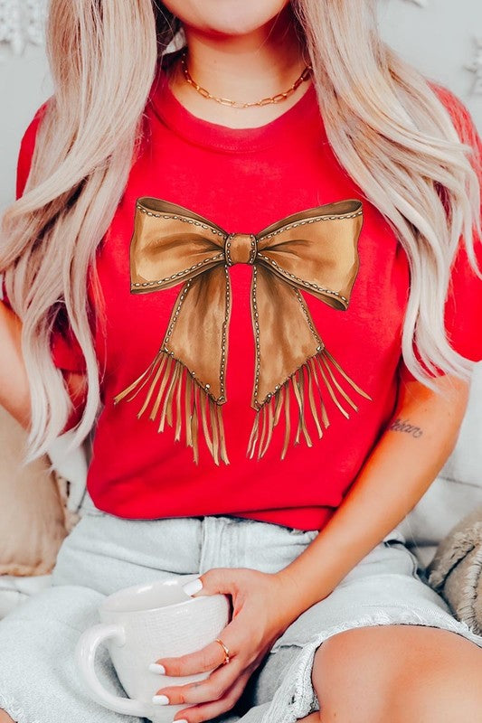 Western Cowgirl Bow Graphic Tee