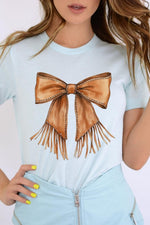 Western Cowgirl Bow Graphic Tee