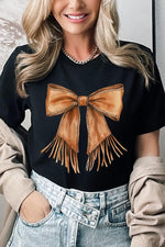 Western Cowgirl Bow Graphic Tee