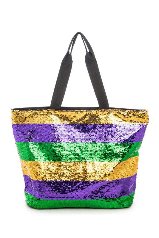 Mardi Gras Sequins Tote