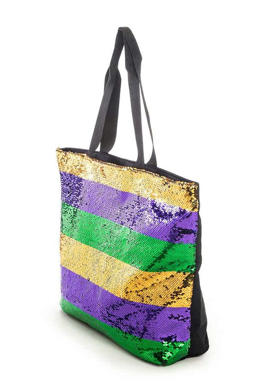 Mardi Gras Sequins Tote