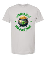 Chasing Gold and Good Times Graphic Crew Neck Tee