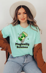 Magically Delicious Coffee Graphic Crew Neck Tee