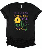 Feed Me King Cake Graphic Short Sleeve Tee