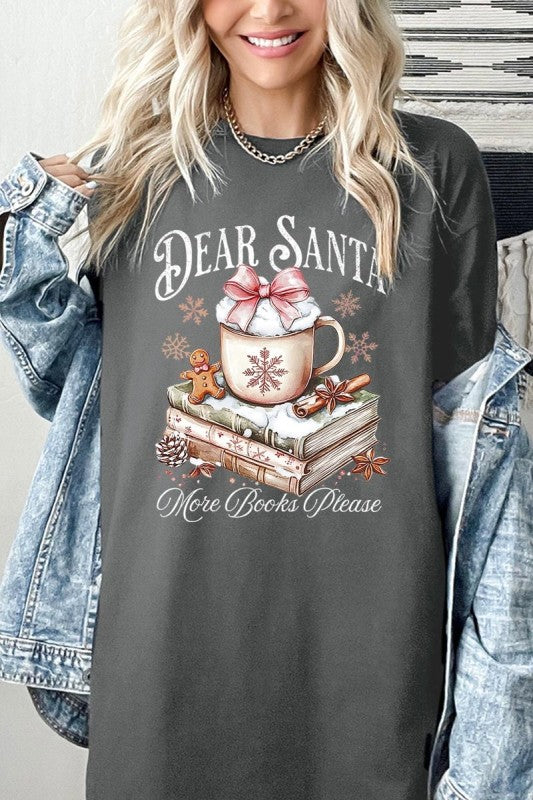 Dear Santa Books Graphic Heavy Cotton Tee