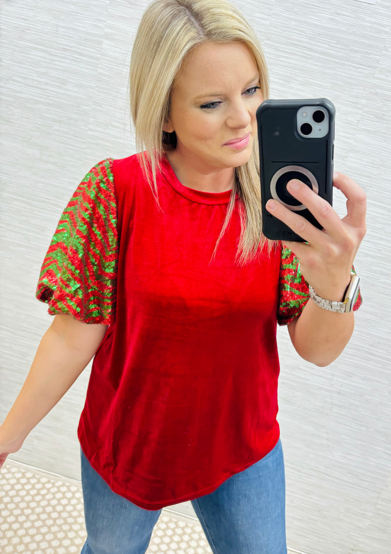 Festive Sleeve Blouse