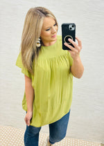 Sage Blouse W/Bow