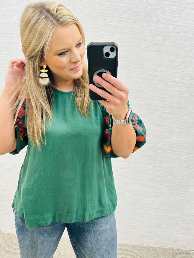 Forest Green Amelia Top