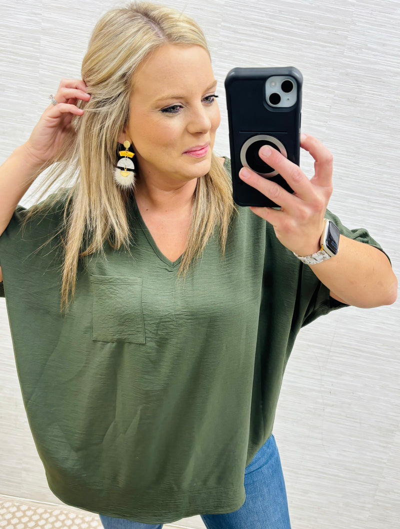 Jodie Olive Basic Blouse