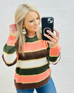 Striped Sweater Olive