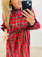 Red Plaid Holiday Dress