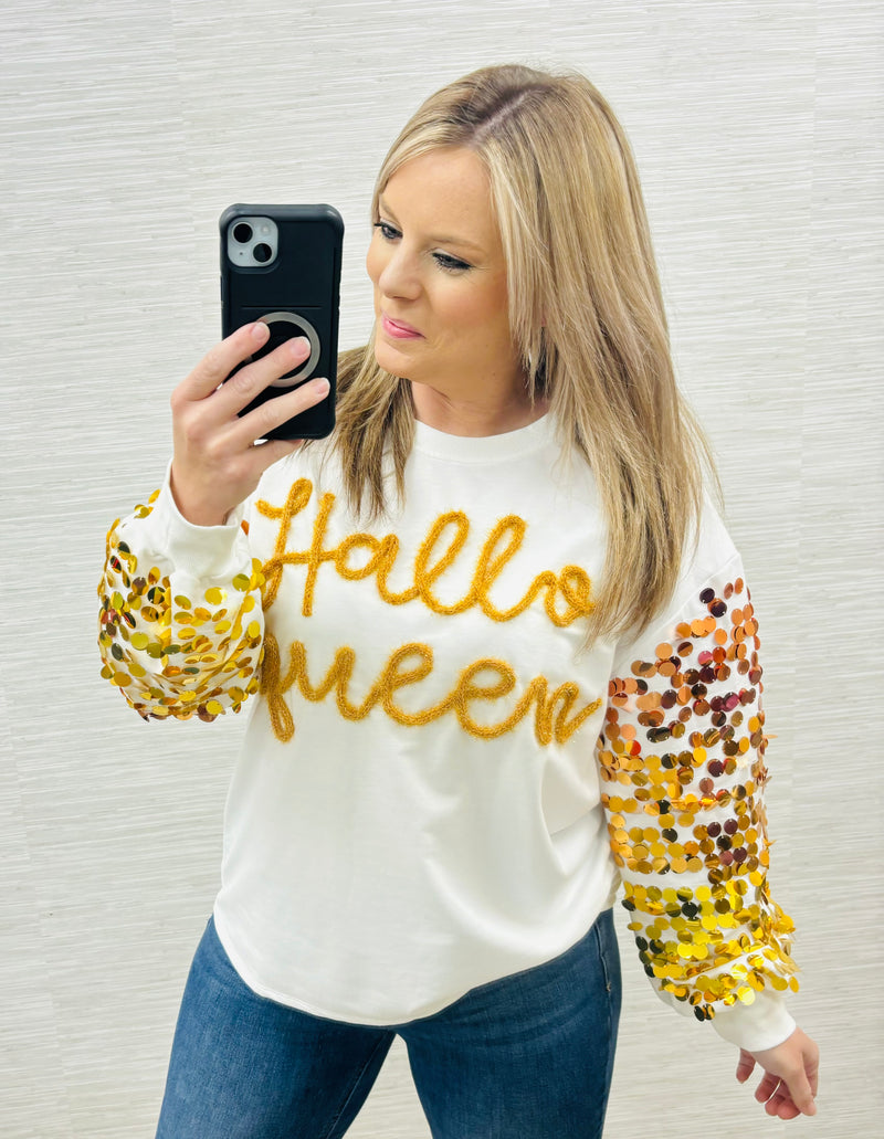 Hallo Queen Sequin Blouse