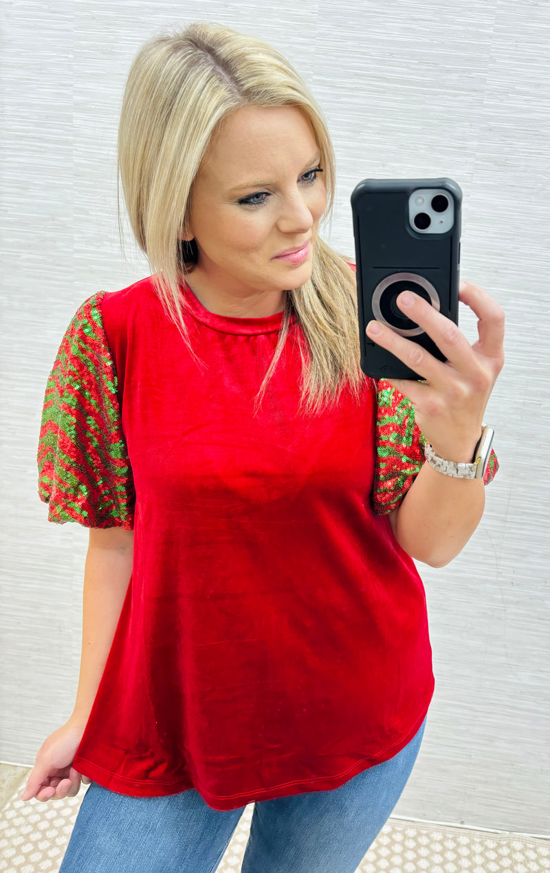 Festive Sleeve Blouse