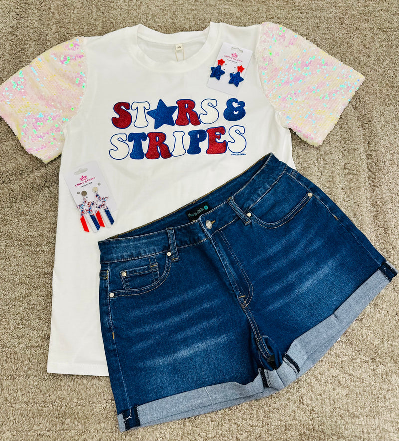 Stars & Stripes Sequin Sleeve