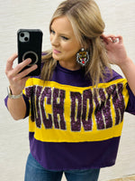 Purple/Gold End Zone Top