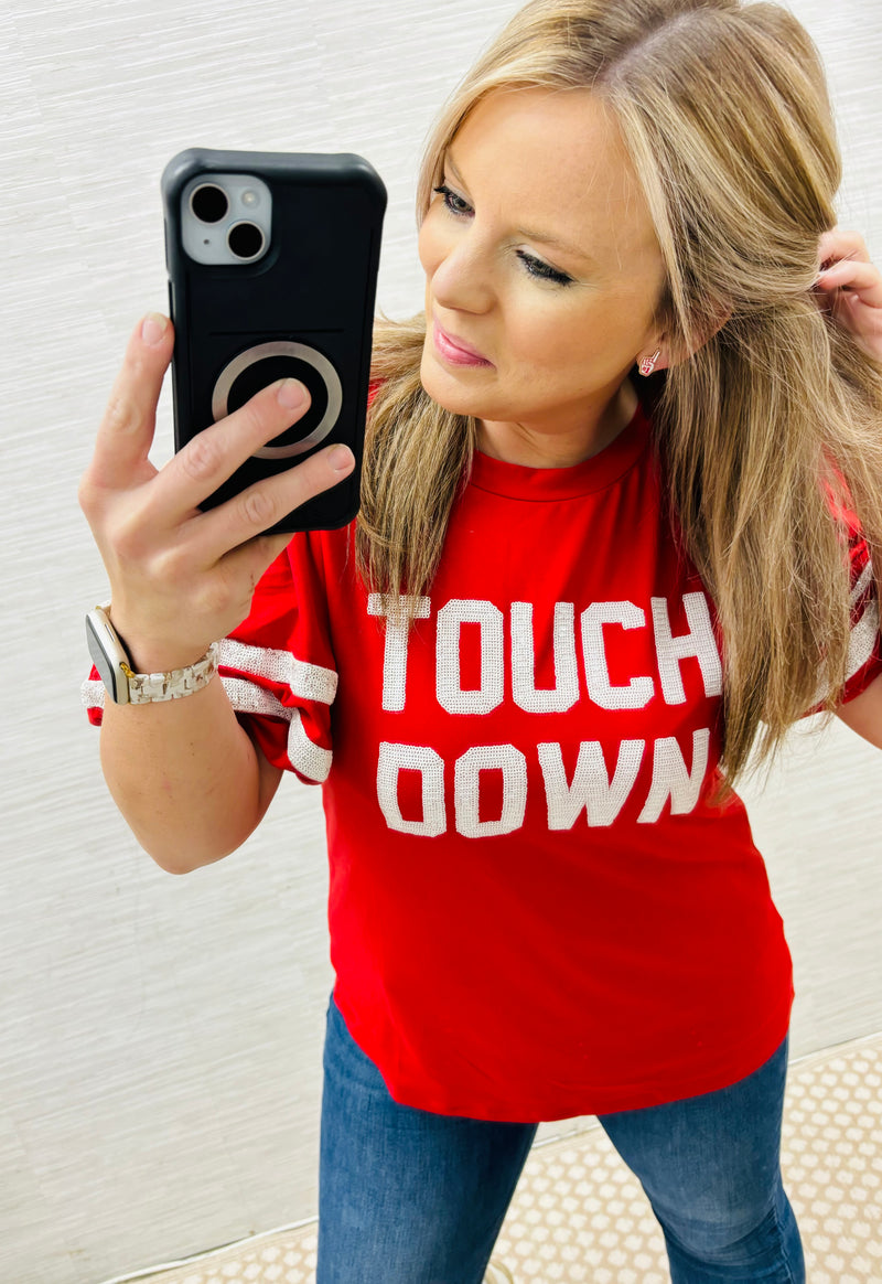 Red - Touch Down Blouse