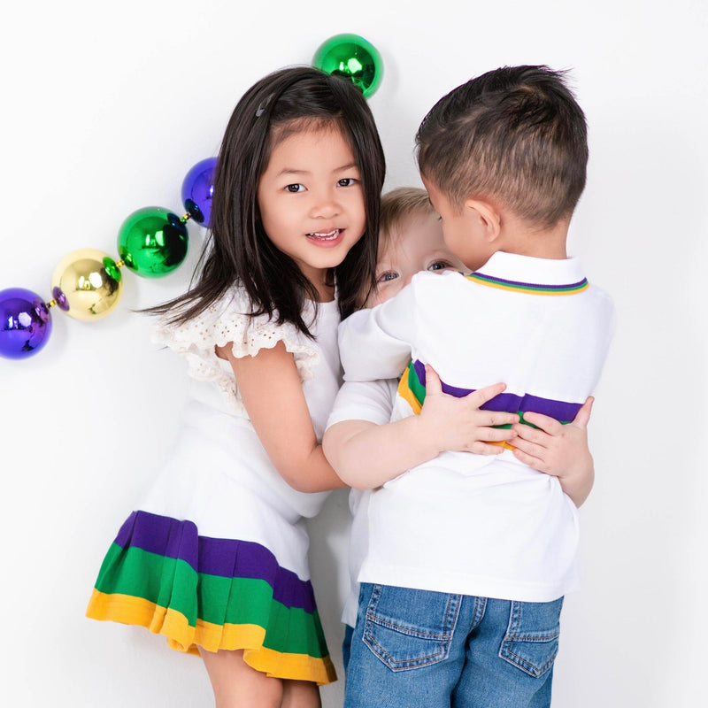 White Chest Stripe Toddler Short Sleeve