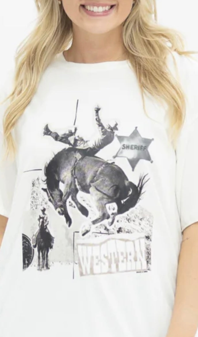 Sheriff Western Boxy Tee