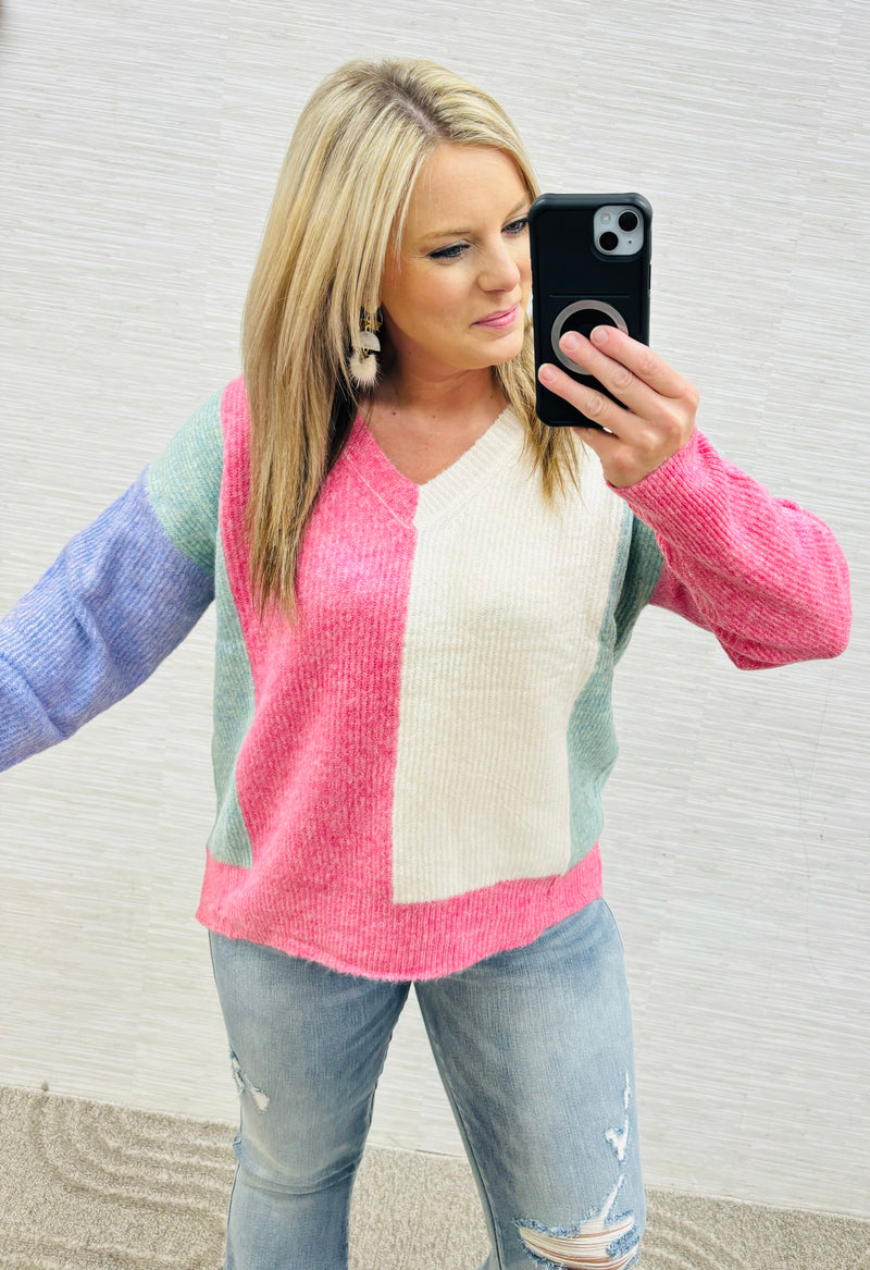 Cozy Colorblock Sweater