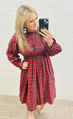 Red Plaid Holiday Dress