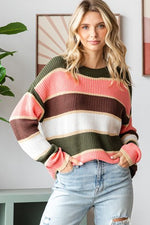 Striped Sweater Olive