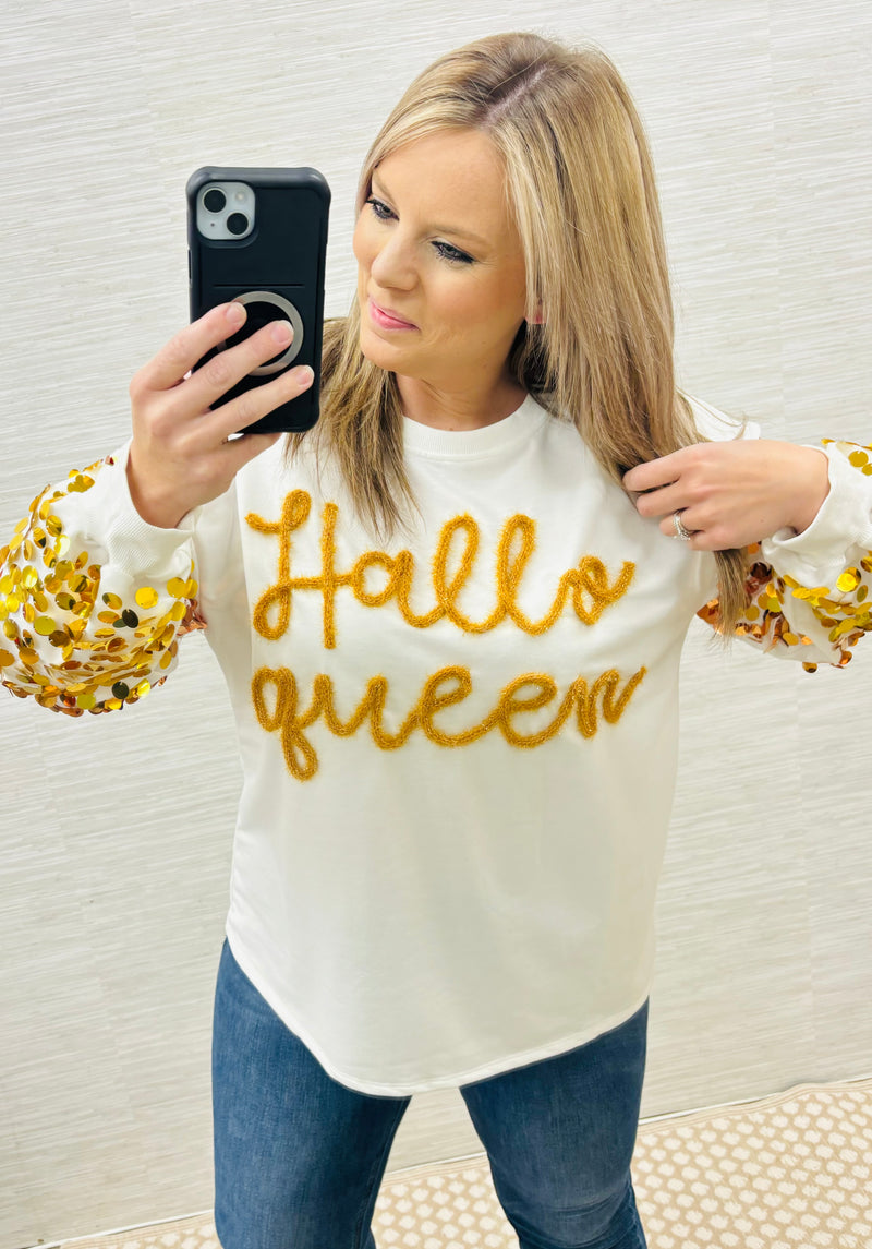 Hallo Queen Sequin Blouse