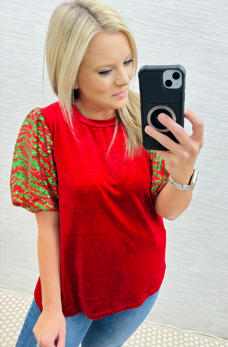 Festive Sleeve Blouse