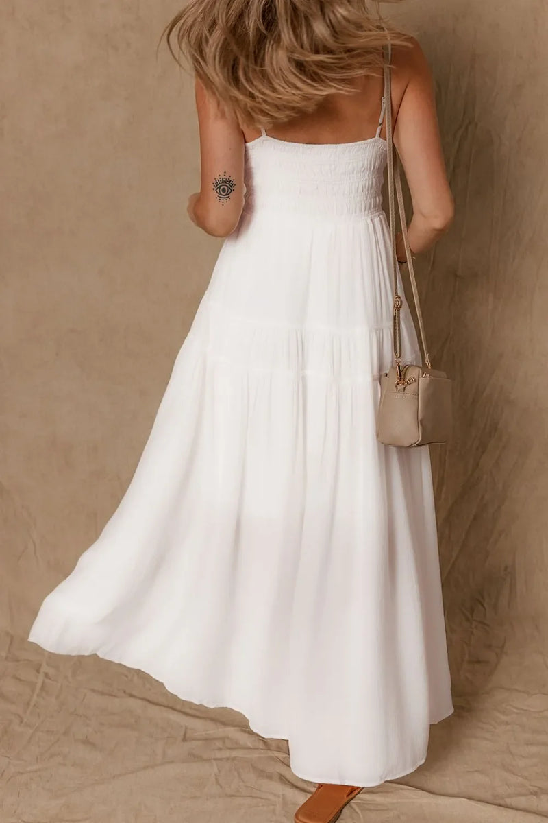 V-Neck High Waist Cami Dress