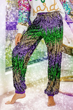 Pre Order Mardi Gras Sequin Joggers