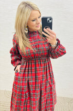 Red Plaid Holiday Dress