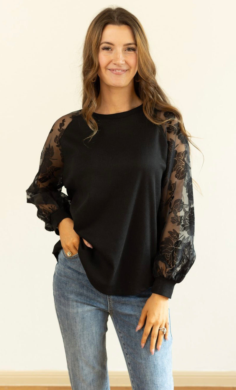 Organza Sleeve Blouse