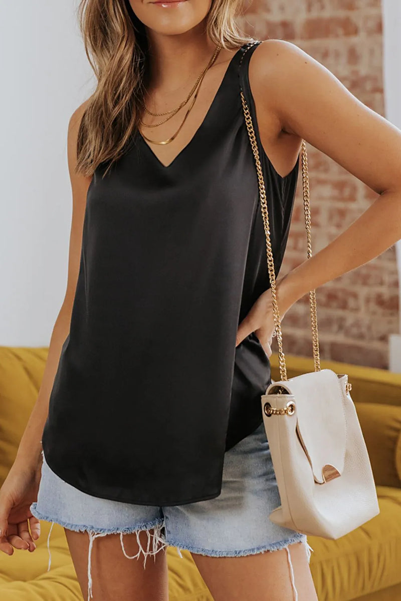 V-Neck Wide Strap Tank