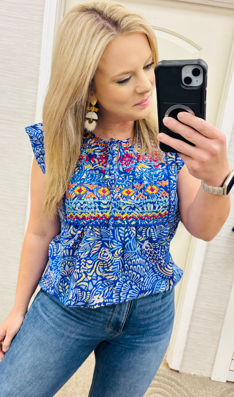 Blue Rays Blouse