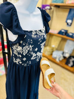 Navy Days Maxi Dress