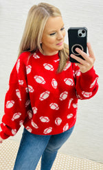 Red/White Football Sweater