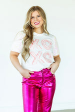 XOXO Sequin Sleeve Top