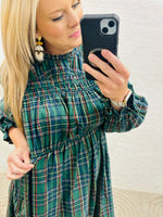 Green Plaid Holiday Dress