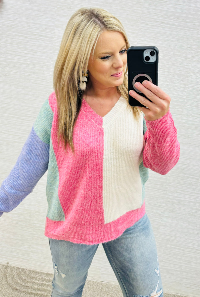 Cozy Colorblock Sweater