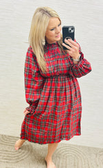 Red Plaid Holiday Dress