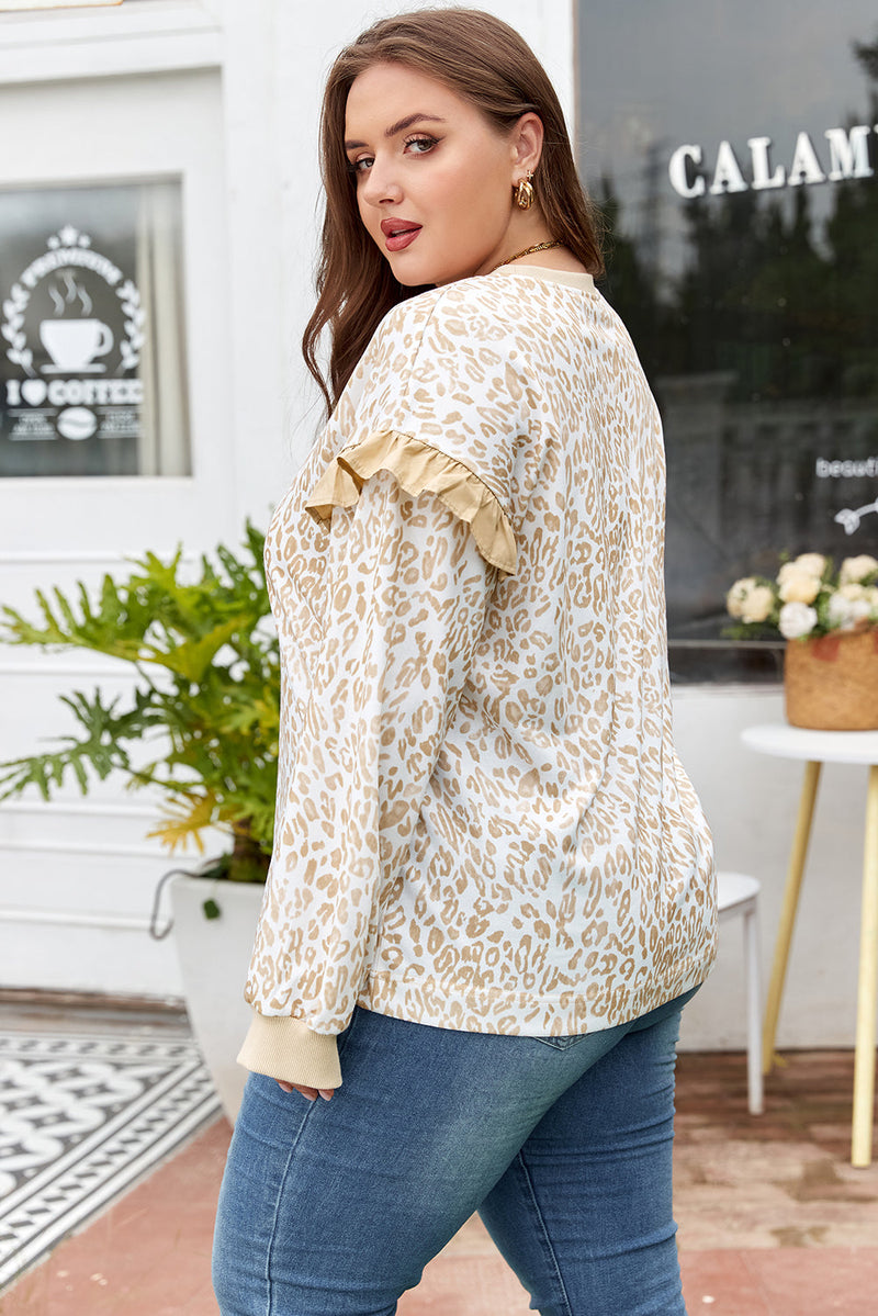 Elizabeth Ruffled arm Sweatshirt