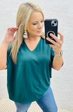 Jodie Hunter Green Basic Blouse