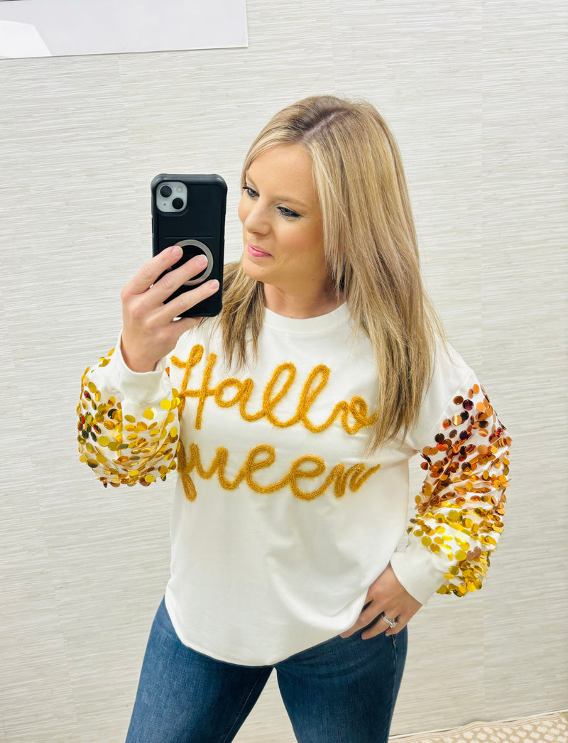 Hallo Queen Sequin Blouse